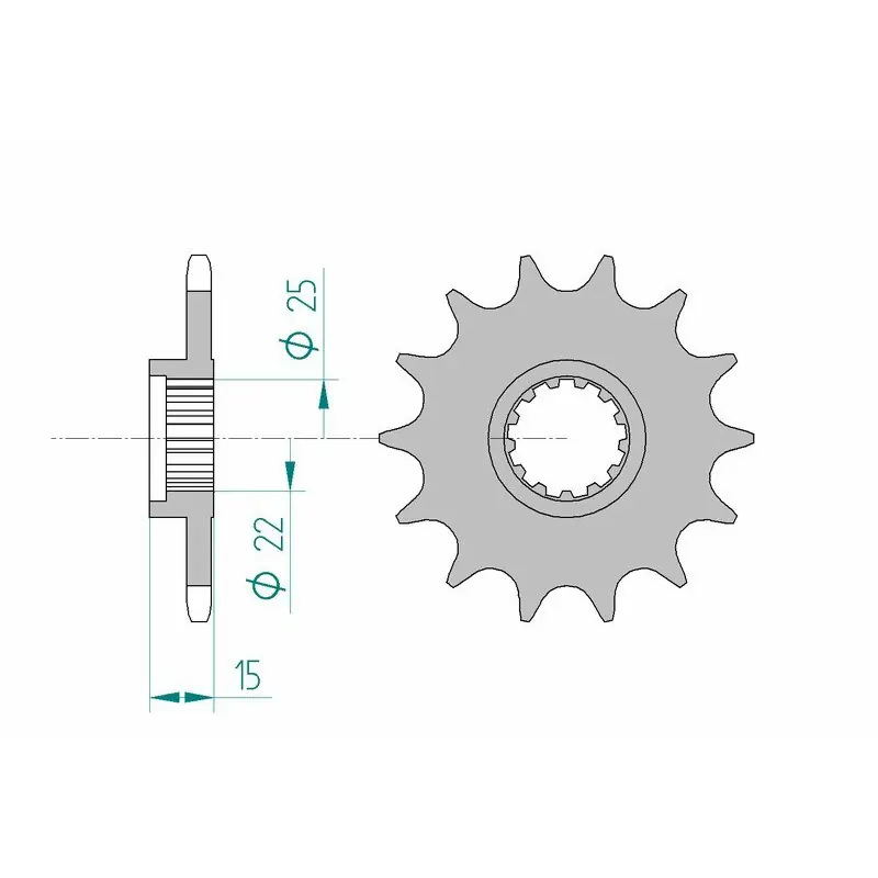 Réduction Pignon AFAM acier standard 24510 – 520