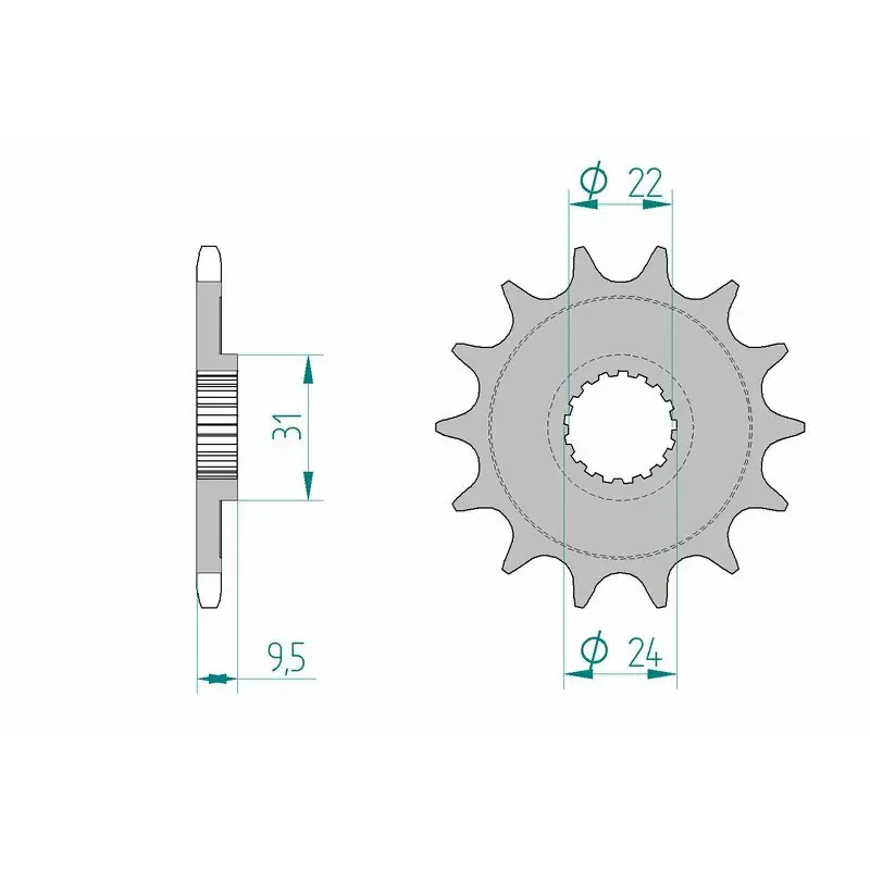 Nouveauté Pignon AFAM acier standard 22406 – 520