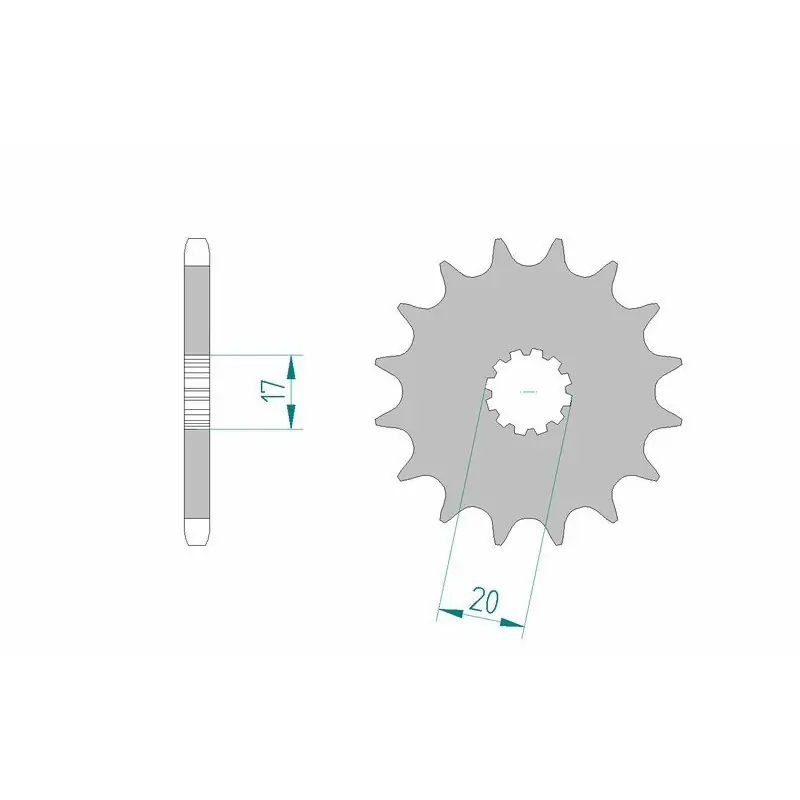 Certifié Pignon AFAM acier standard 94118 – 428