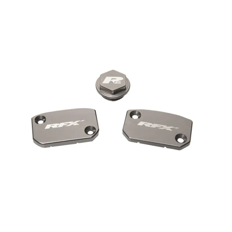 Offre Limitée Jeu de bouchons de réservoir RFX Pro (Gris minéral) – KTM SX/SXF (Frein et embrayage Brembo)