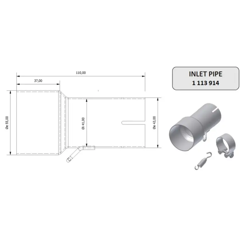 Promotion Saisonnière Tube de raccordement MIVV 55 41 mm
