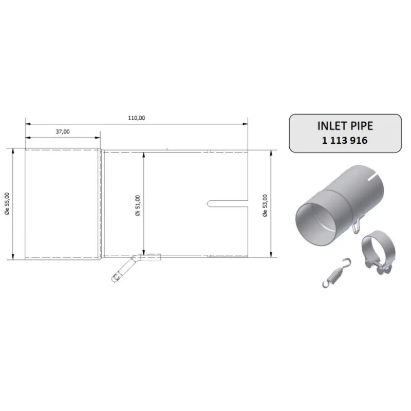 Bon Plan Tube de raccordement MIVV 55 51 mm