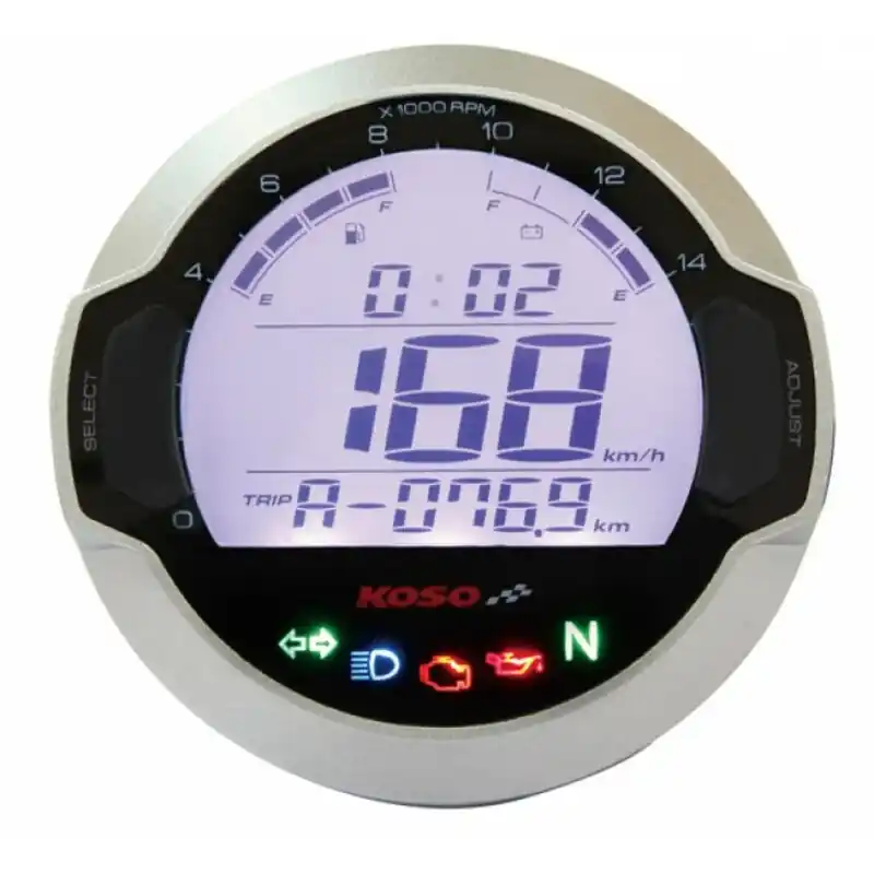Compteur digital LCD mutlifonctions KOSO DL-03S GP Style rond universel Commander Vite