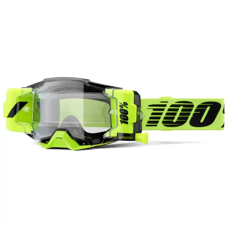 Masque Cross ARMEGA FORECAST Jaune Fluo – Ecran Clair Haute Qualité