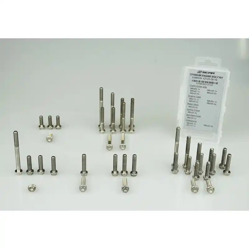 Authentique Kit vis moteur SCAR 39 vis titane Yamaha YZ125