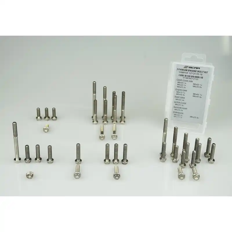 Kit vis moteur SCAR 48 vis titane – Honda CRF250R Dernier Modèle