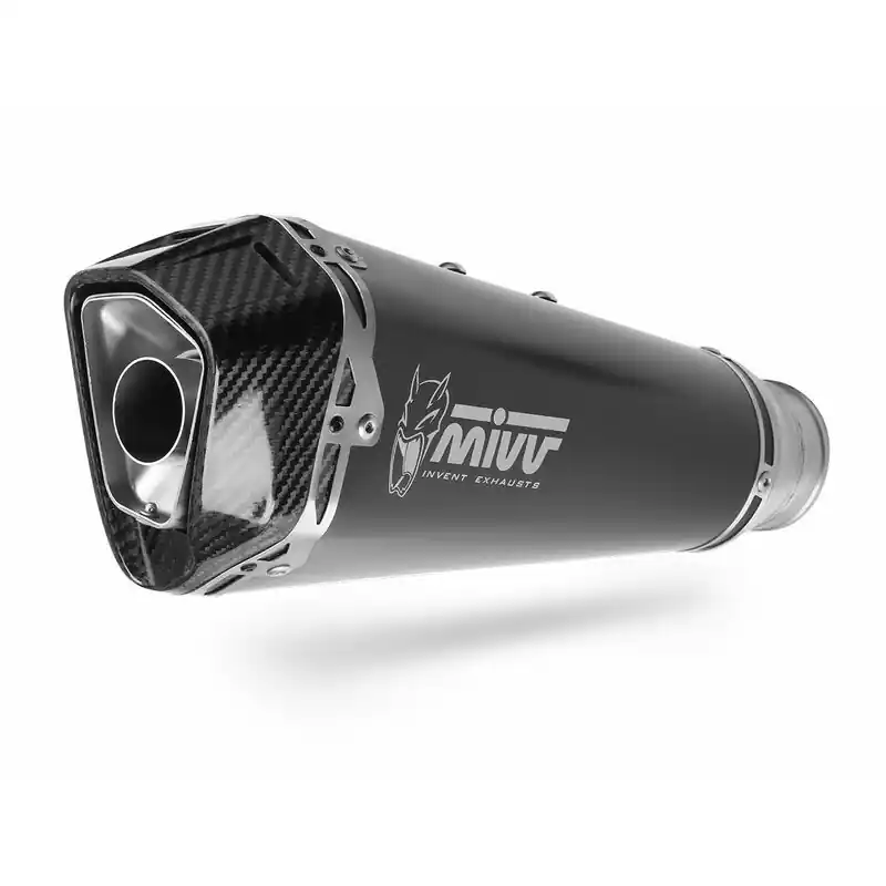 Silencieux MIVV Delta Race Steel Black/casquette carbone Kawasaki Versys 1000 Authentique