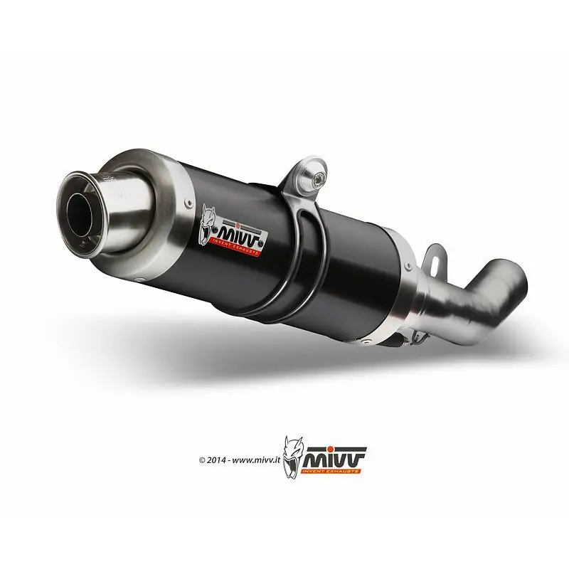 Réduction Silencieux MIVV GP inox brossé noir Suzuki GSX-S1000