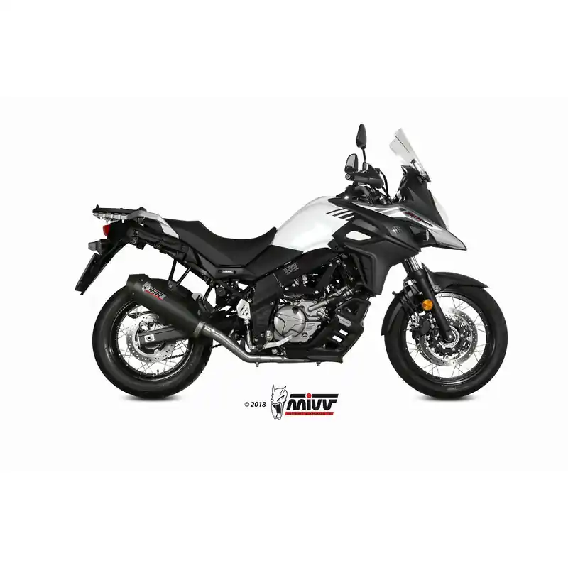 Super Prix Silencieux MIVV Oval carbone/casquette carbone – Suzuki DL650 V-Strom