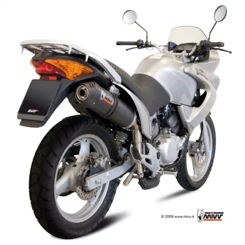 Silencieux MIVV Oval Carbon Cap carbone Honda XL125V Varadero Vente Flash