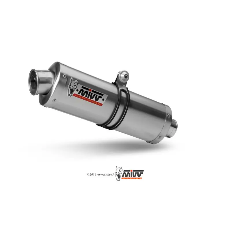 Silencieux + demi-ligne MIVV Oval Classic inox Suzuki SV650 Dernier Modèle