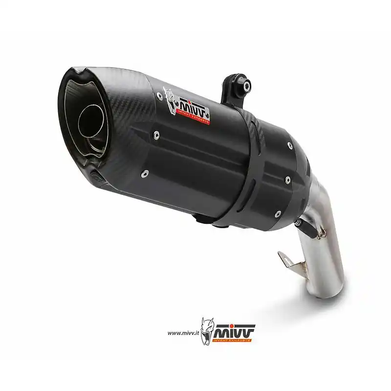 Remise Silencieux double MIVV Suono inox brossé noir/casquette carbone Kawasaki Z1000