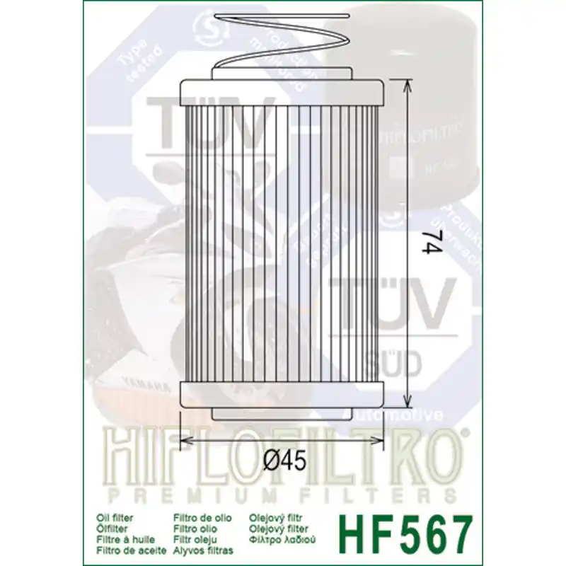 Filtre à huile HIFLOFILTRO – HF567 MV Agusta Acheter Direct