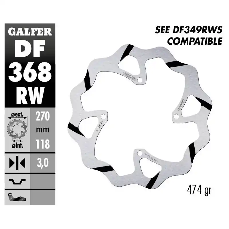 BRAKE DISC FIXED WAVE GR Paiement Sécurisé
