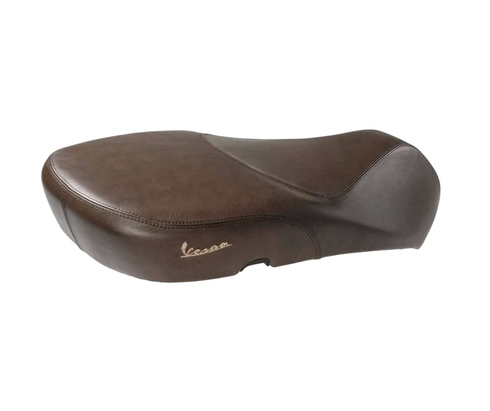 Original Vespa Selle en cuir véritable pour Vespa Primavera / Sprint – Marron Nouveauté