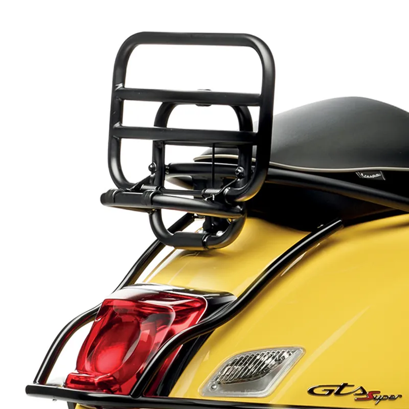 Solde Porte-bagages arrière original rabattable noir pour Vespa GTS/GTV