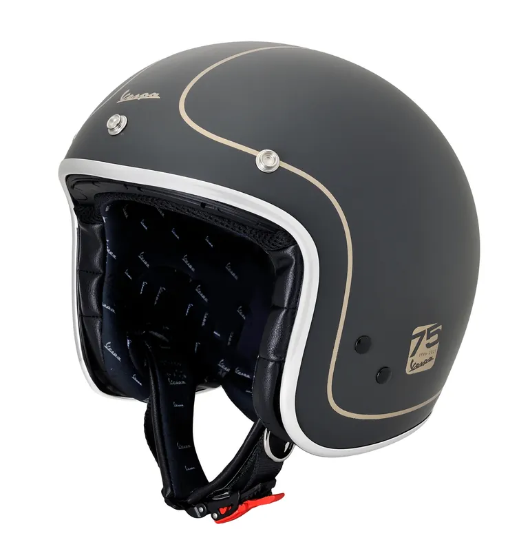 Prix Choc Vespa 75 ans casque jet, gris-or XS