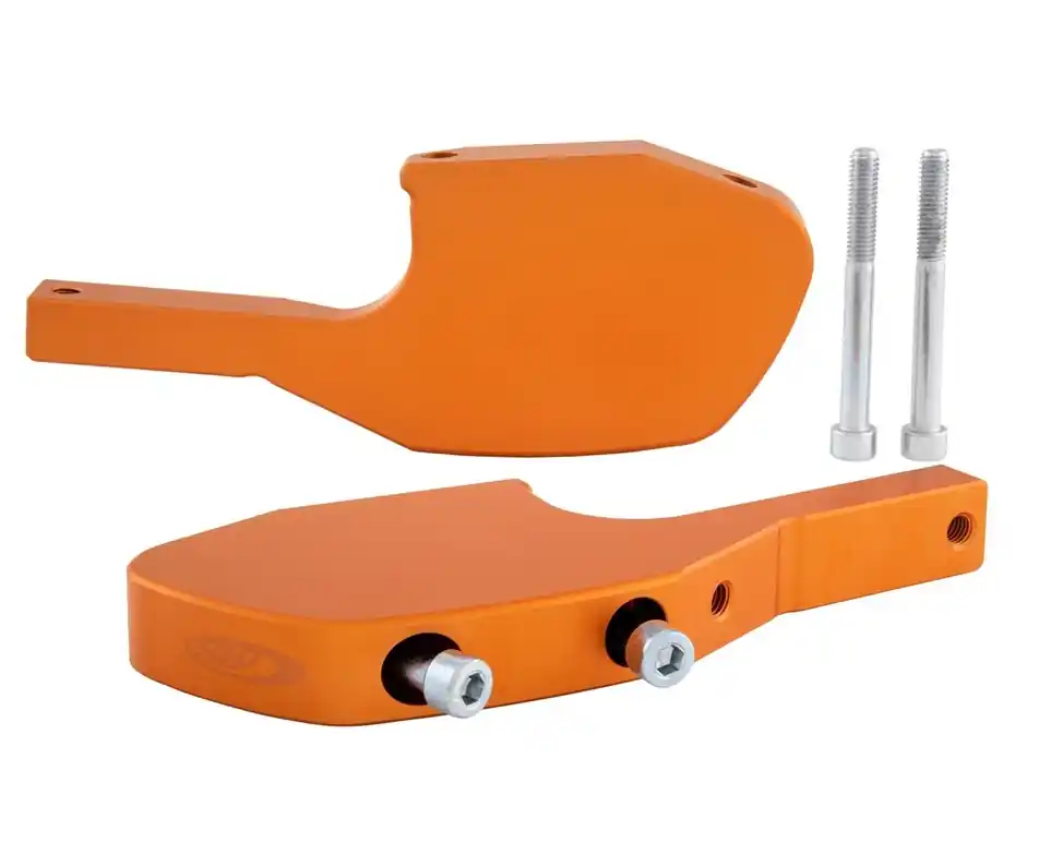 Adaptateur de repose-pieds passager pour Vespa GTS/GTS Super/GTV/GT 60/GT/GT L 125-300ccm, orange mat Authentique