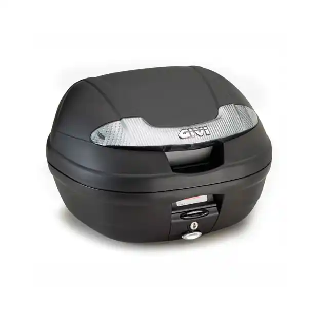 E340 Vision Tech Topcase MONOLOCK noir avec réflecteurs transparents et plaque d&rsquo;origine Givi Top Vente