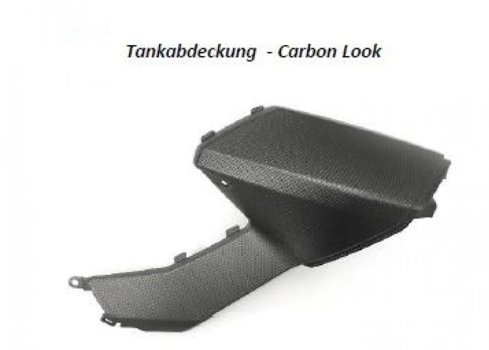Couvercle de réservoir, plastique, droite, carbon pour Aprilia Shiver 900 Authentique