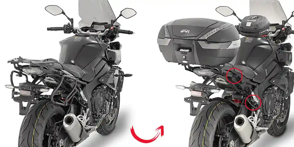 Expédition Rapide Support de valises latérales amovible pour Yamaha MT-10 (année 16-19) Givi