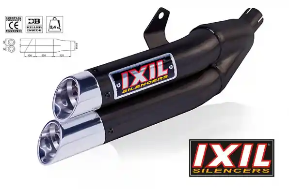 Système complet IXIL HYPERLOW BLACK XL en acier inoxydable pour Honda CB 650 F / CBR 650 F (année 14-) Vente Flash