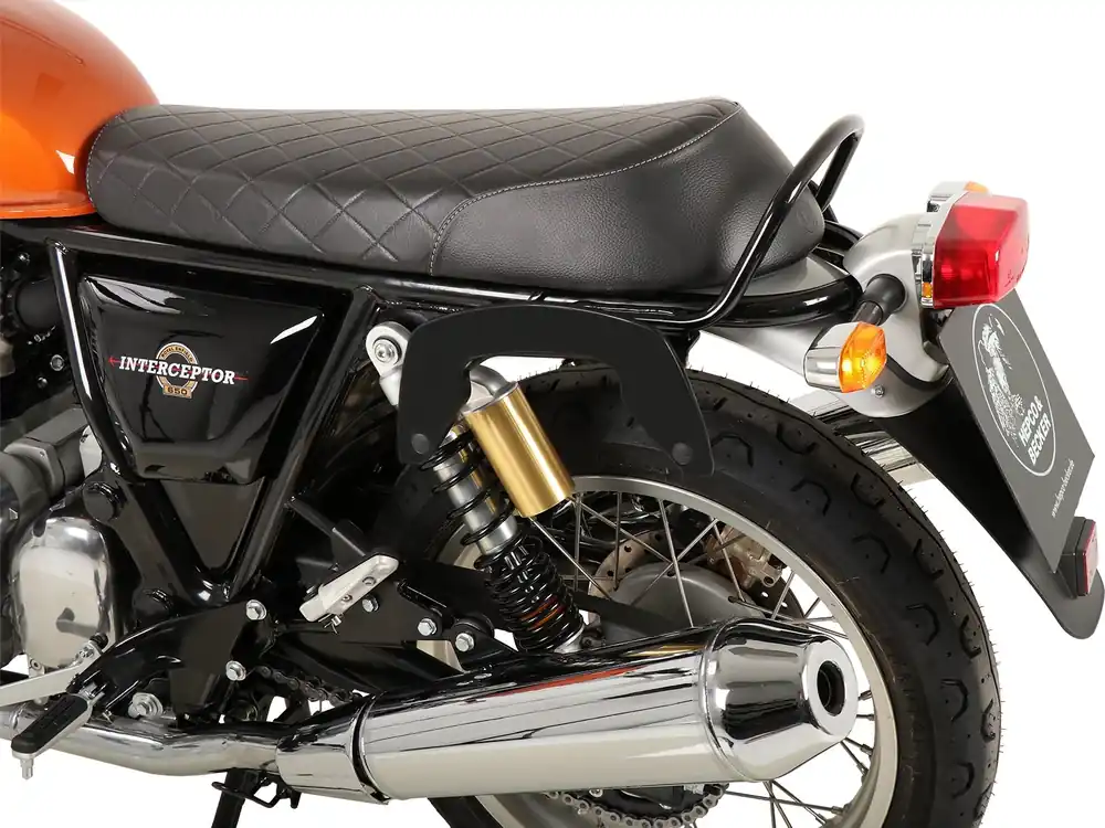 Supports latéraux noirs C-Bow pour Royal Enfield Interceptor (2018-) Commander Maintenant