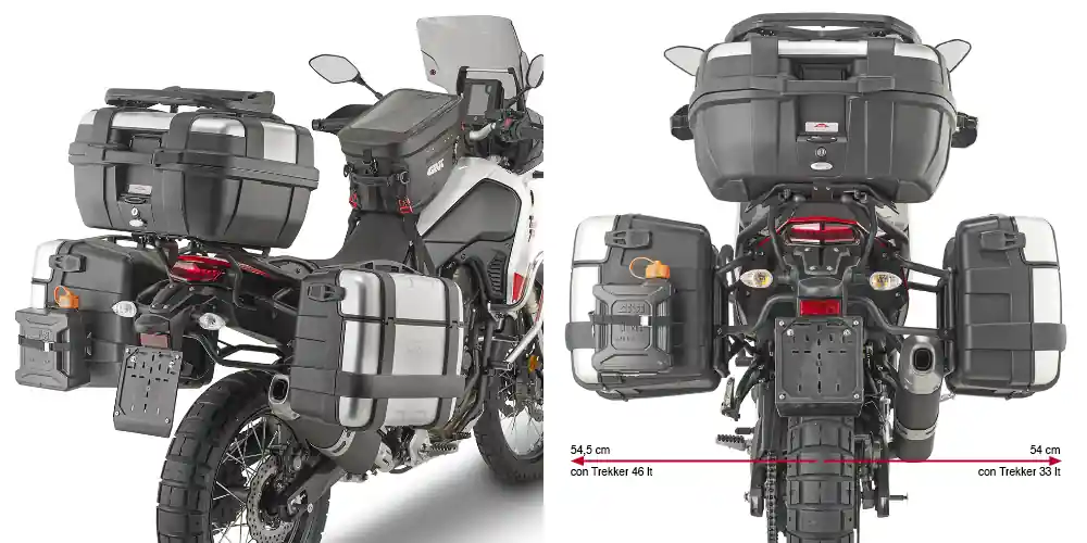 Certifié Porte-bagages latéraux PL ONE-FIT pour valises MONOKEY pour Yamaha Tenere (année 19-24) Givi