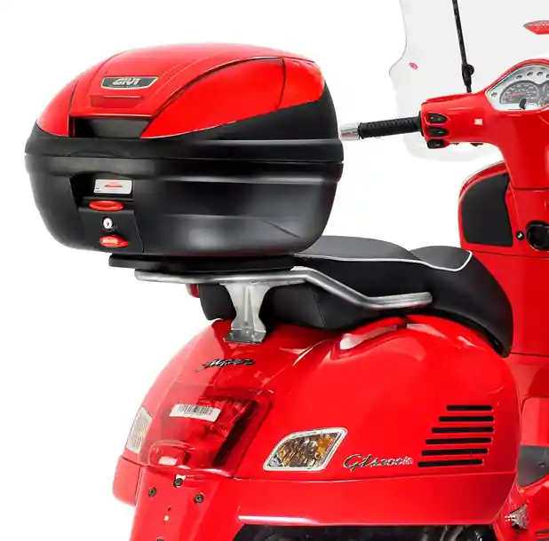 Haute Qualité Support de top case Givi chromé Vespa GTS pour valise monolock
