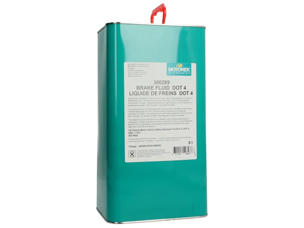 Retour Gratuit Liquide de frein Motorex, DOT 4, 5 l, transparent