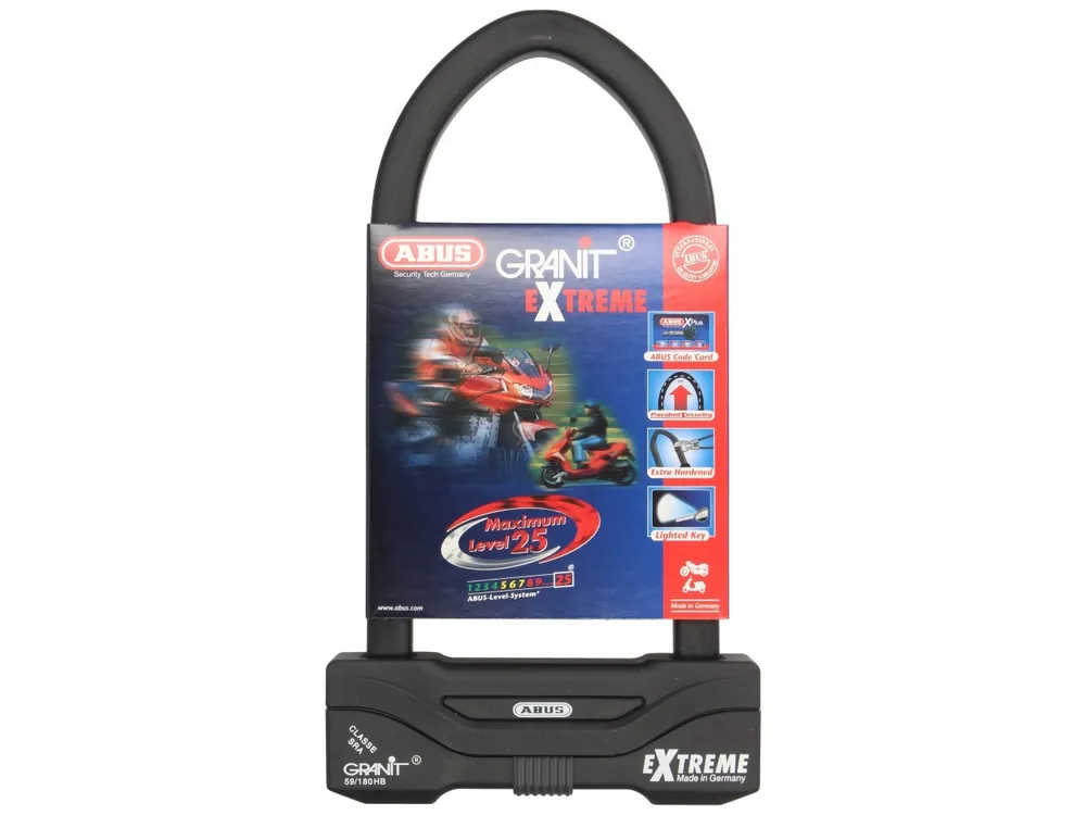 Affaire À Saisir Antivol à arceau ABUS 260×111 Granit Extreme Plus 59 pour moto, scooter & Vespa