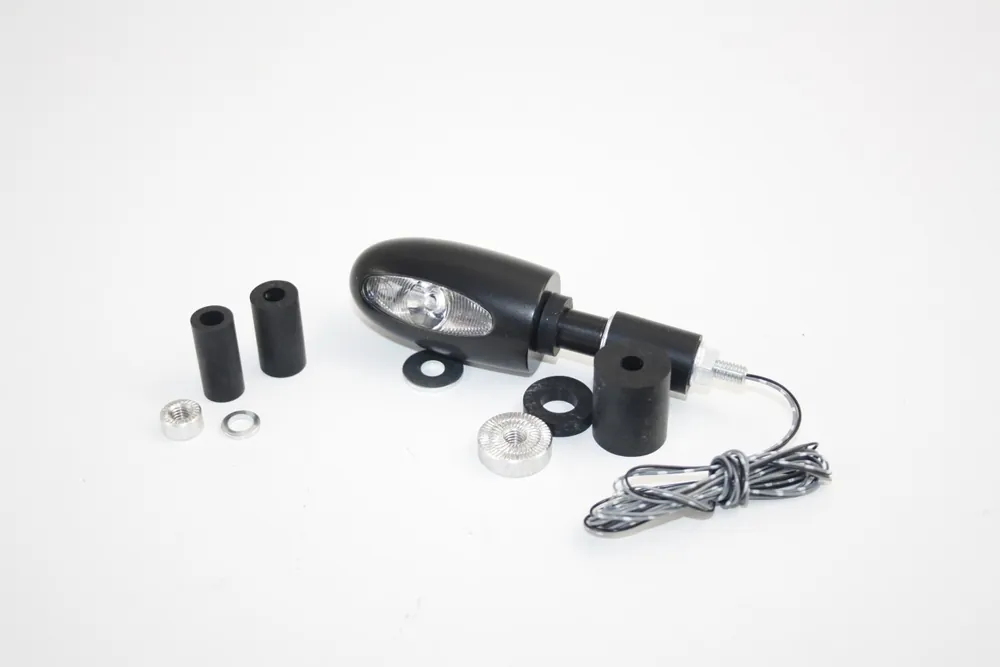 Clignotant Kellermann avec feu de position, BL 1000 PL, alu, LED, VR/VL, 12 V, noir satiné Prix Bas