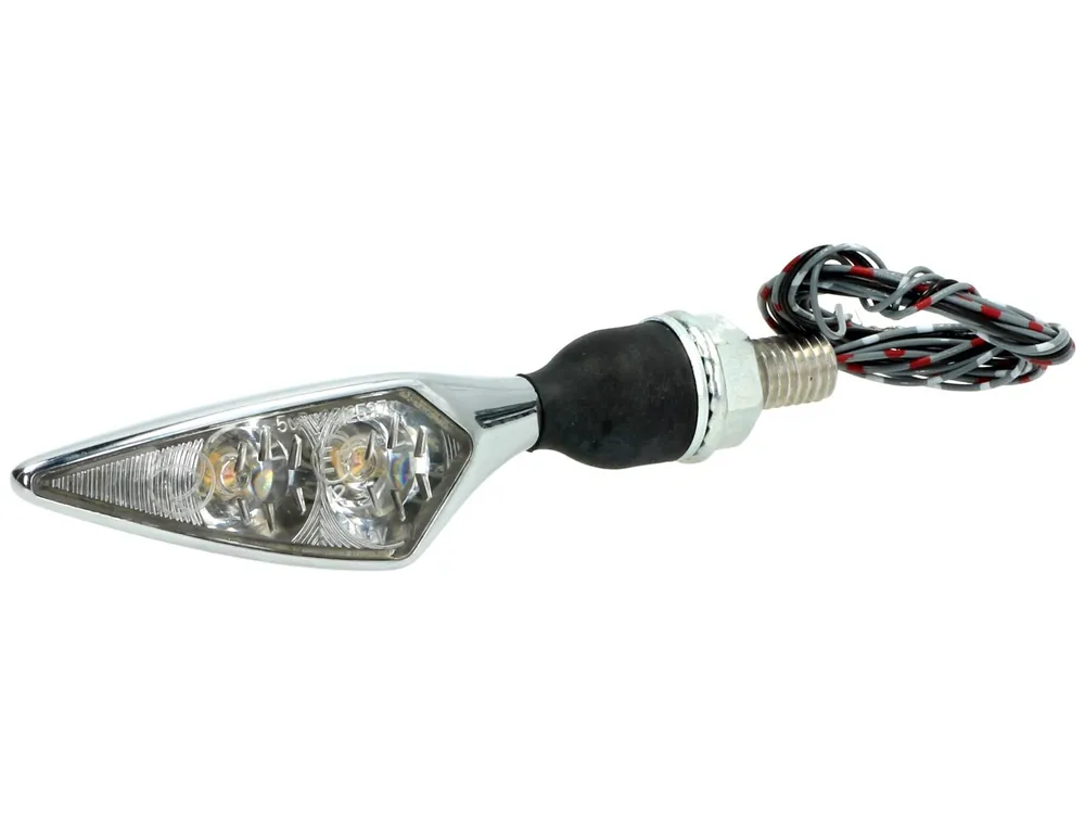 Marque Kellermann Clignotant, feu arrière et feu stop, Rhombus DF, acier, LED, HL, 12 V, chrome brillant, M8x20