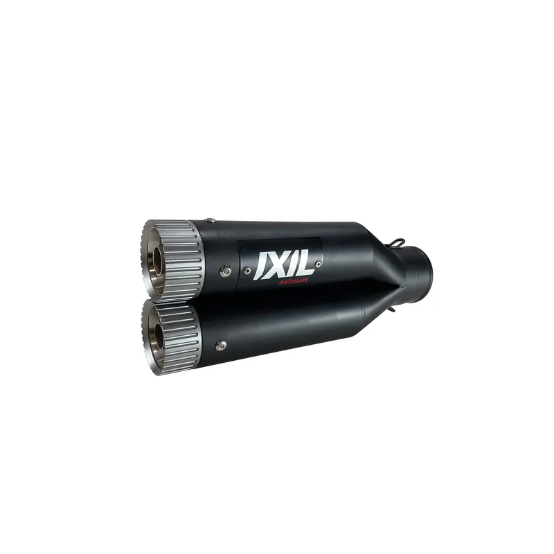 Dernière Chance Silencieux IXIL Hyperlow black XL KTM Duke 690, acier inoxydable, Dualexit, homologué E
