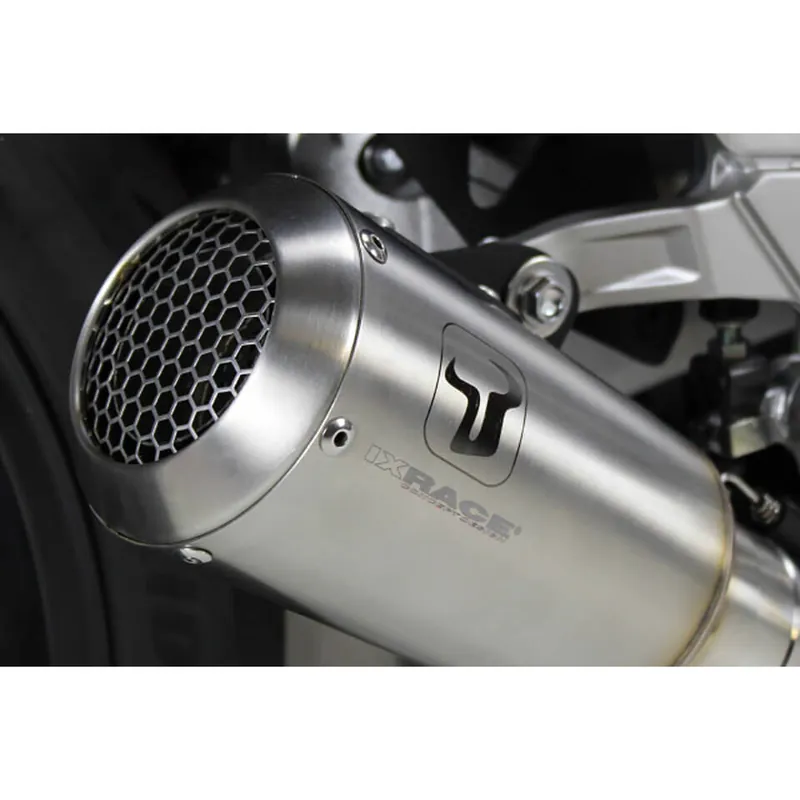Top Vente Silencieux d&rsquo;échappement IXRACE MK2 KTM 390 Adventure, acier inoxydable, homologué E, Euro5 Noir