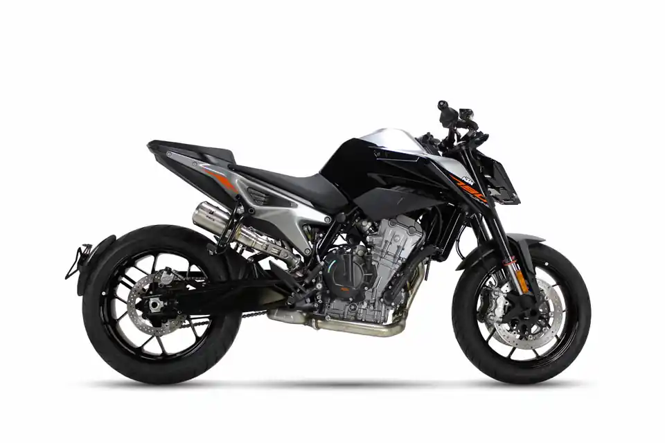 Silencieux d&rsquo;échappement IXRACE MK2 KTM 790 /890 Duke, acier inoxydable, homologué E, Euro4+5 Noir Haute Qualité