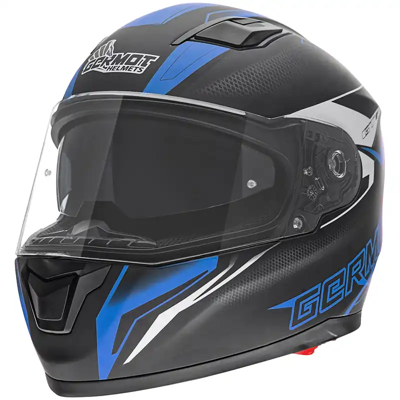 Germot casque intégral GM 330, noir mat/bleu XS Petit Prix