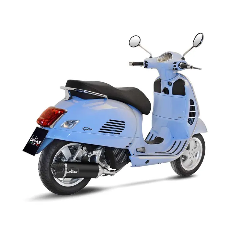 LeoVince système complet SBK Nero pour Vespa GTS 125 /150, acier inoxydable noir, ABE, Euro4 Haute Qualité