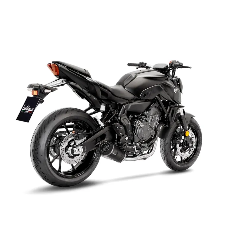 Système d&rsquo;échappement complet LeoVince LV One Evo pour Yamaha MT-07, acier inoxydable noir, Euro5, homologation E Prix Cassé