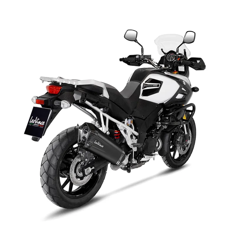 Bon Marché Système d?èchappement LeoVince LV-12 pour Suzuki V-Strom 1000 ABS /XT, noir, slip on, Euro4, E-approbation