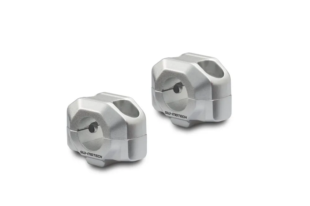 Vente Flash SW-Motech Réhausse de guidon, argent pour guidon de Ø 22 mm, H=15 mm pour Kawasaki Versys-X 300 ABS – SW Motech