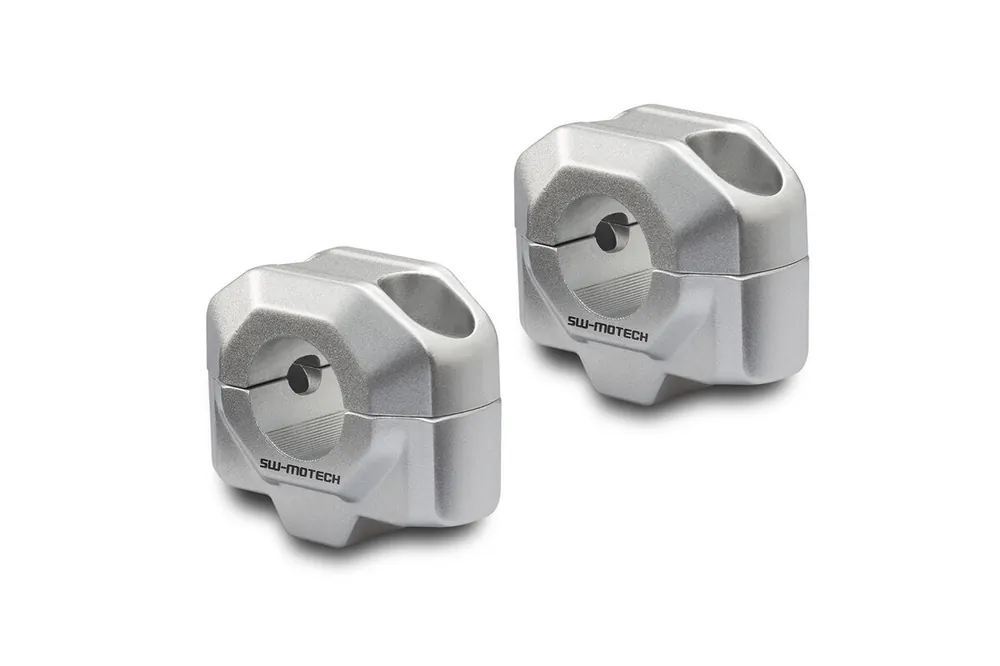 Acheter En Ligne SW-Motech Réhausse de guidon, argent pour guidon Ø 22 mm, H=20 mm pour Yamaha XT 660 R /X – SW Motech