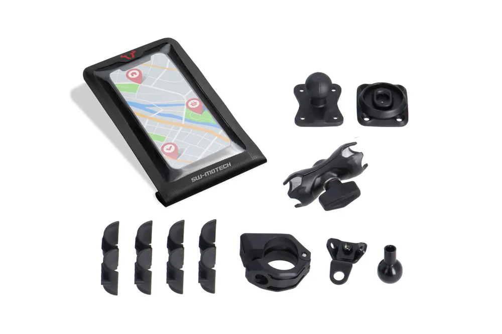 Authentique SW-Motech Support Navi Kit T-Lock avec Smartphone Drybag pour Kawasaki KLE 650 Versys – SW Motech