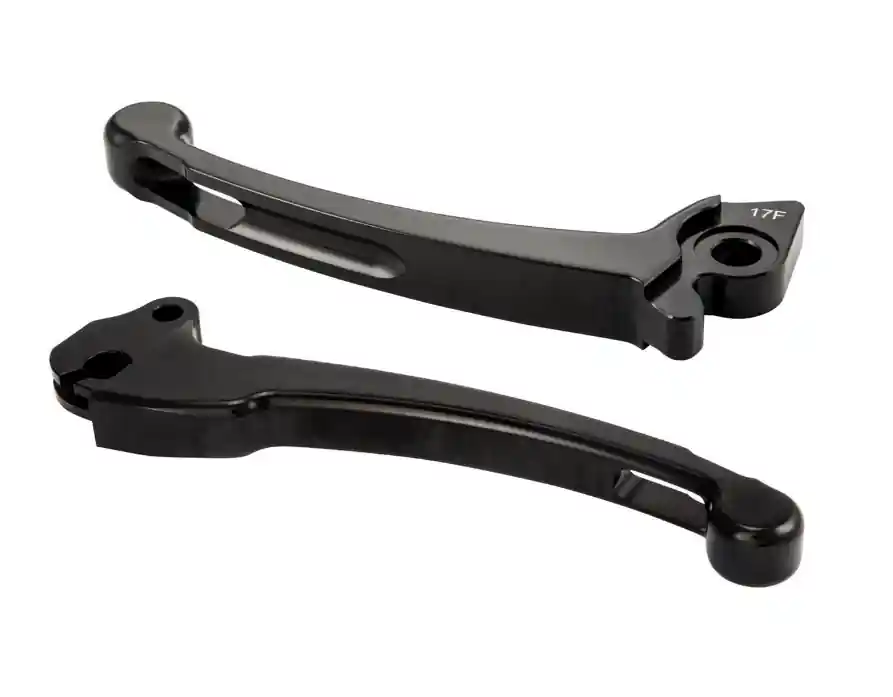 Vente Flash Kit levier sport embrayage/frein pour Vespa PX 125 -150ccm, HBZ Hengtong, droite/gauche, noir
