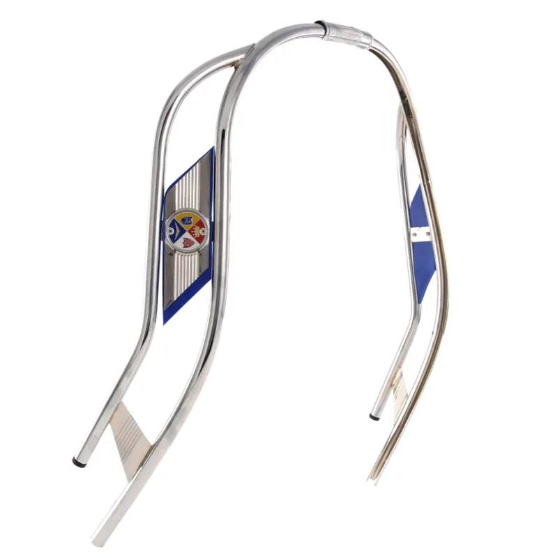 Tube à double fente bouclier de jambe pour Vespa PX 80-200ccm, chrome Nouveauté