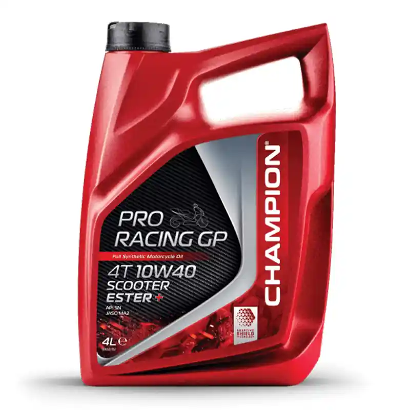 Satisfait Ou Remboursé CHAMPION® Proracing GP 4T 10W-40 SCOOTER ESTER + huile moteur entièrement synthétique – 4 litres