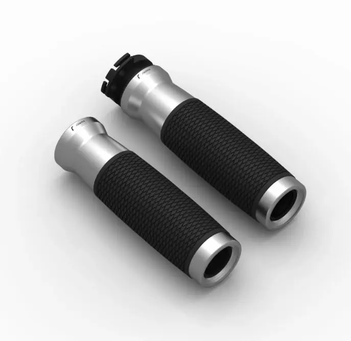 Poignées RIZOMA Urlo RS Ø 22/24 mm L 128 mm pour Vespa GTS/GTS Super/GTV, argent anodisé Paiement Sécurisé