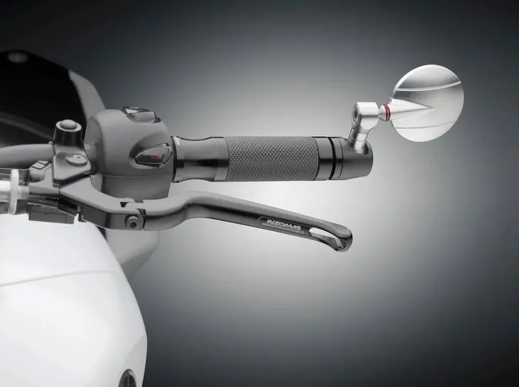 Prix Promo Rétroviseur d&rsquo;extrémité de guidon RIZOMA « SPY-R » Ø 94.5 mm gauche ou droite pour Vespa, noir/argent anodisé