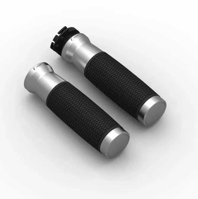 Usine Directe Poignées RIZOMA Urlo RS Ø 22/24 mm L 120 mm pour Vespa Primavera/Sprint, argent anodisé