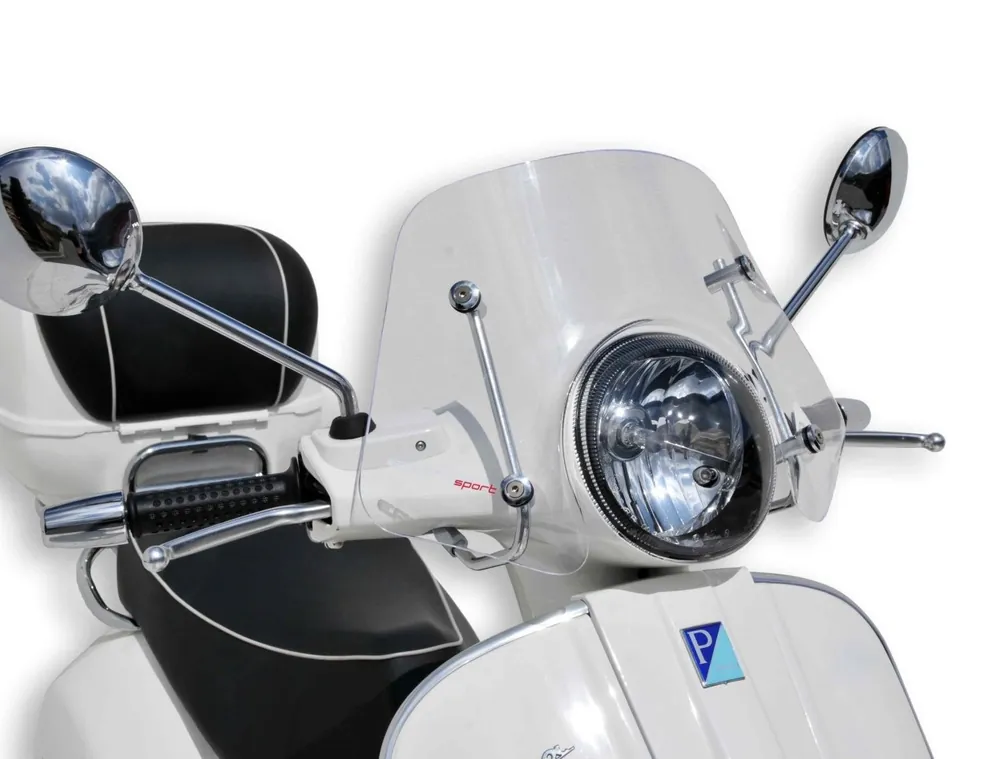 Pare-brise ERMAX Piccolo H 300 mm pour Vespa GTS/GTS Super/GT L (-22), transparent Nouvelle Collection
